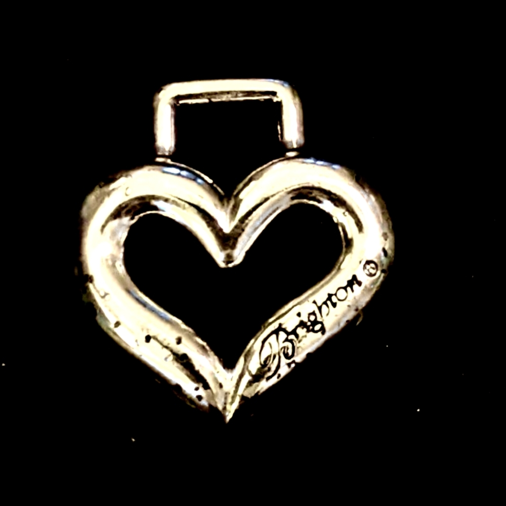 Brighton Heart Silver Tone Key Fob Bag Charm Keychain